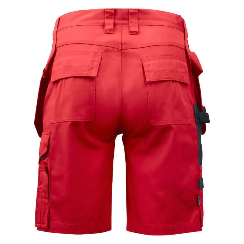 Bermuda De Travail Poches Flottantes 5535 Projob Rouge Beige 2 Bermuda De Travail Poches Flottantes 5535 Projob Rouge Beige – Image 2