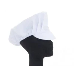 Casquette Alimentaire Gavroche Tissu Sergé Blanc En Lot De 2