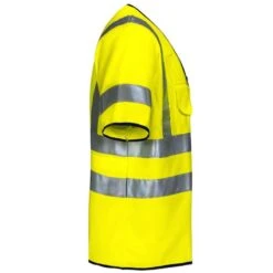 Gilet Haute Visibilité Manches Courtes Classe 3 Projob 6707 Jaune -Travail Vêtements Magasin gilet haute visibilite manches courtes classe 3 projob 6707 jaune 2