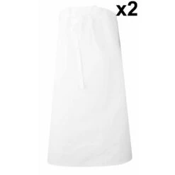 Lot De 2 Tabliers De Cuisinier Rectangle 90 X 100 Cm Gastronome LMA