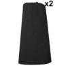 Lot De 2 Tabliers De Cuisinier Rectangle 90 X 100 Cm Siphon LMA