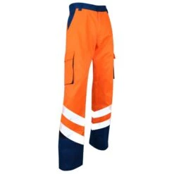 Pantalon De Haute Visibilité Balise EN ISO 20471 Bleu Orange
