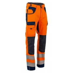 Pantalon De Haute Visibilité Polarisation EN ISO 20471 Orange Bleu