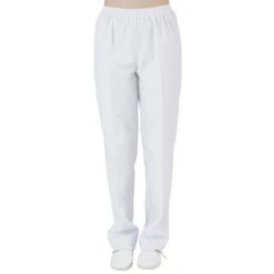 Pantalon De Travail Mixte Blanc Sans Poches
