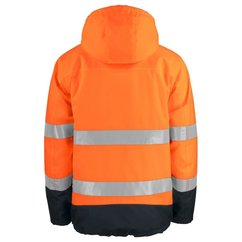 Parka De Haute Visibilité Impermeable 6441 Projob Orange Fluo 2 Parka De Haute Visibilité Impermeable 6441 Projob Orange Fluo – Image 2