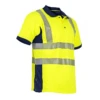 Polo Bicolore Haute Visibilite Anti UV Manches Courtes LMA