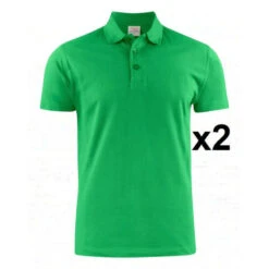 Polo Piqué Manches Courtes Lot De 2 Surf RSX Vert Ou Noir Printer