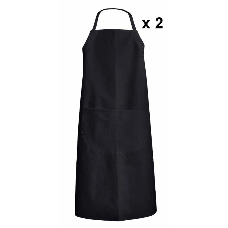 Tablier De Cuisinier Avec Bavette Réglable Céleri LMA Lot De 2 1 Tablier De Cuisinier Avec Bavette Réglable Céleri LMA Lot De 2