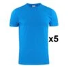 Tee Shirt Manches Courtes Eco Bleu Light RSX Lot De 5