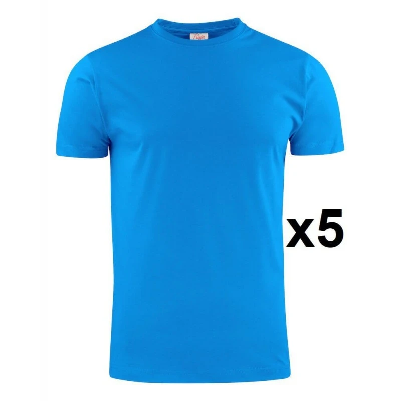 Tee Shirt Manches Courtes Eco Bleu Light RSX Lot De 5 1 Tee Shirt Manches Courtes Eco Bleu Light RSX Lot De 5
