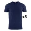 Tee Shirt Manches Courtes Marine Heavy RSX Lot De 5