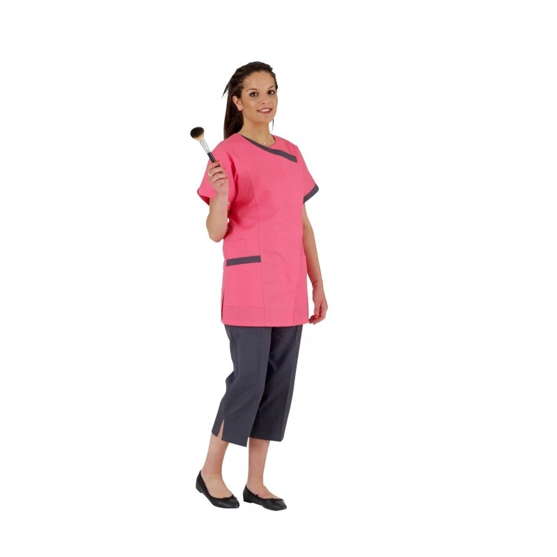 Tunique De Travail Femme Dalhia Couleur Manches Courtes 1 Tunique De Travail Femme Dalhia Couleur Manches Courtes