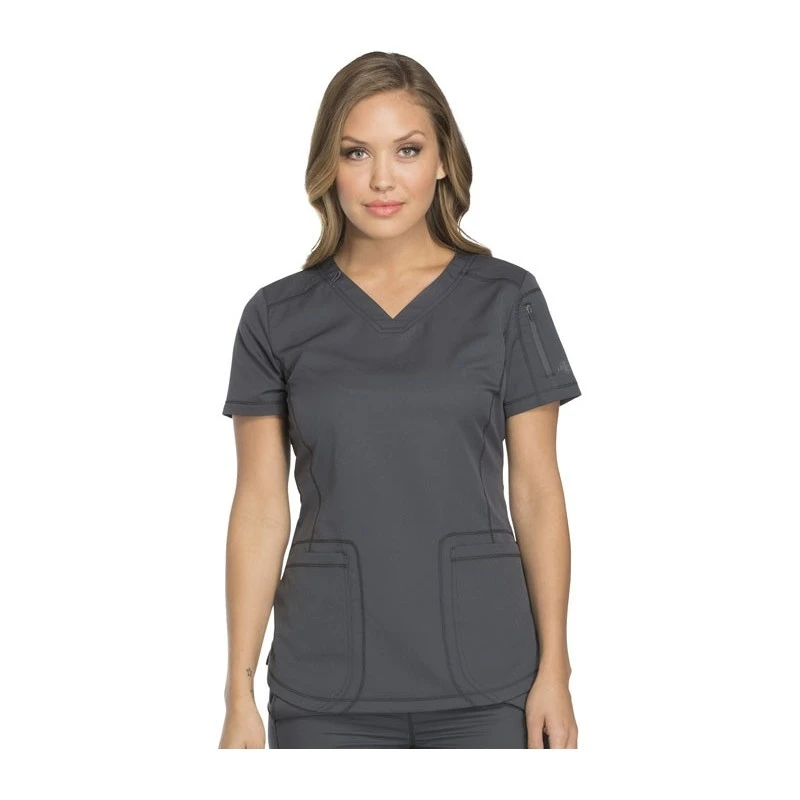 Tunique Médicale Femme Moderne Grise Dickies 2 Tunique Médicale Femme Moderne Grise Dickies – Image 2