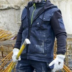 Veste Blouson De Travail Avec Capuche Denim Pitt North Ways -Travail Vêtements Magasin veste blouson de travail avec capuche denim pitt north ways 3